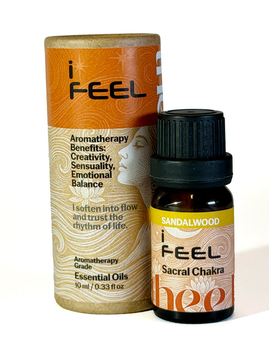 サンダルウッド エッセンシャルオイル（仙骨チャクラ - 「私は感じる」）